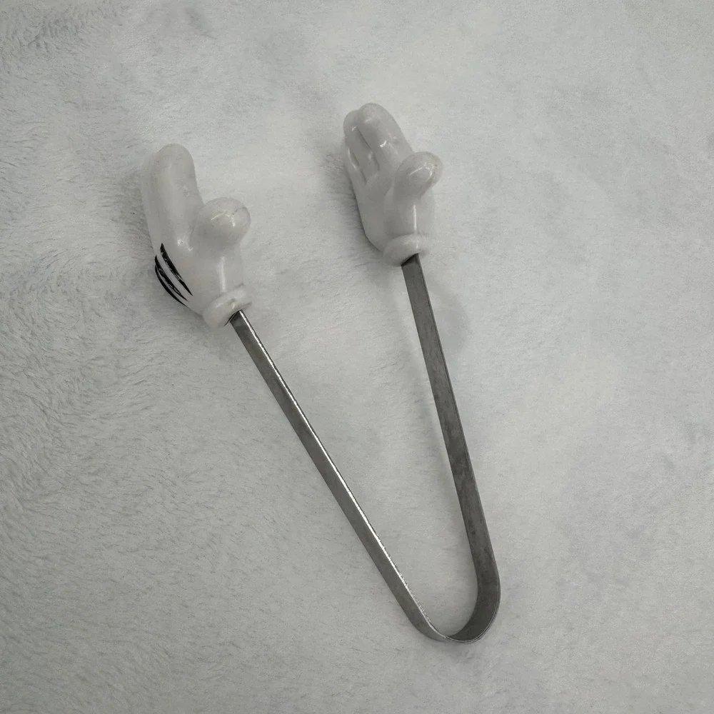 Disney Mickey Mouse Gloves Hand Kitchen Ice Tongs Stainless Steel Novelty 6.5